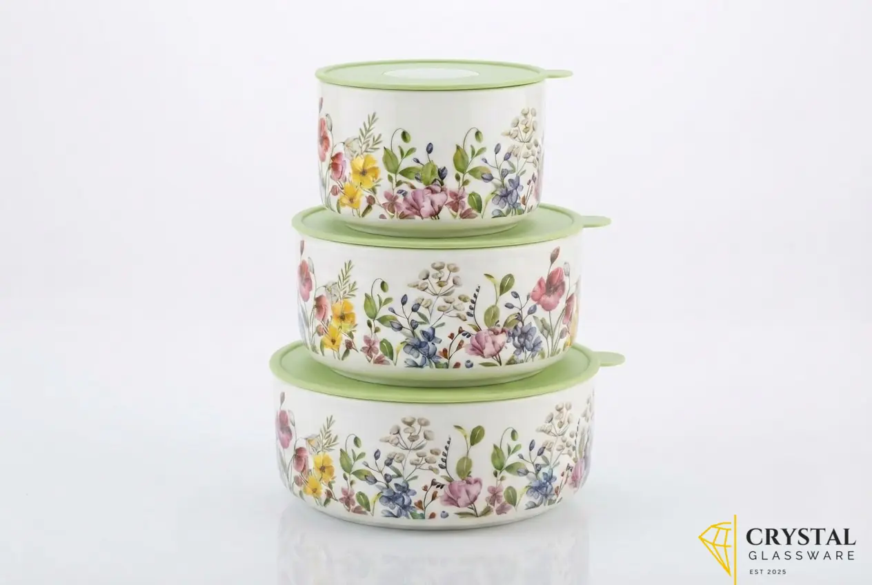Grace Teaware brand floral ceramic storage bowls